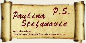 Paulina Stefanović vizit kartica